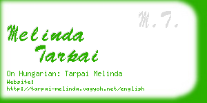 melinda tarpai business card